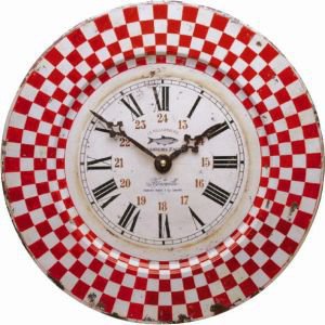 Red Check French Clock Red Check French Clock