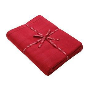 Red rectangular hemstitch tablecloth 130 x 280cm