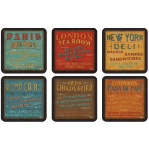 Set of 6 Lunchtime Coasters Set of 6 Lunchtime Coasters