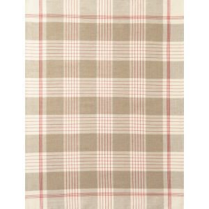 French Linen Rich Tea towel - Red and Linen Large Check