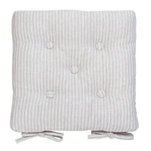 Grey Ticking Stripe Chair Pad Grey Ticking Stripe Chair Pad
