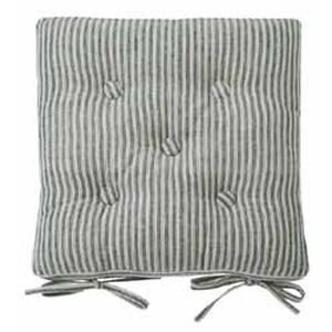 Navy ticking stripe chair pad Navy ticking stripe chair pad
