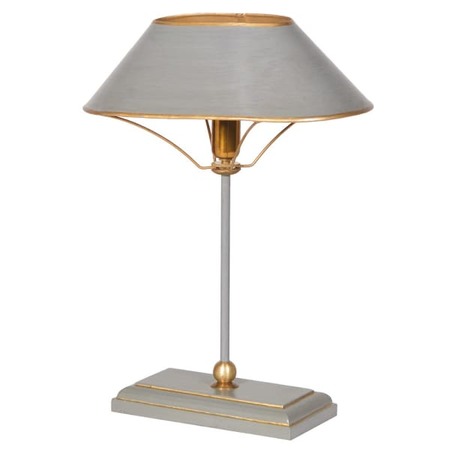 Grey and gold metal table lamp