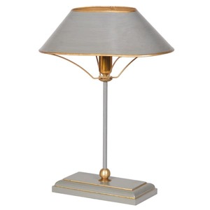 Grey and gold metal table lamp